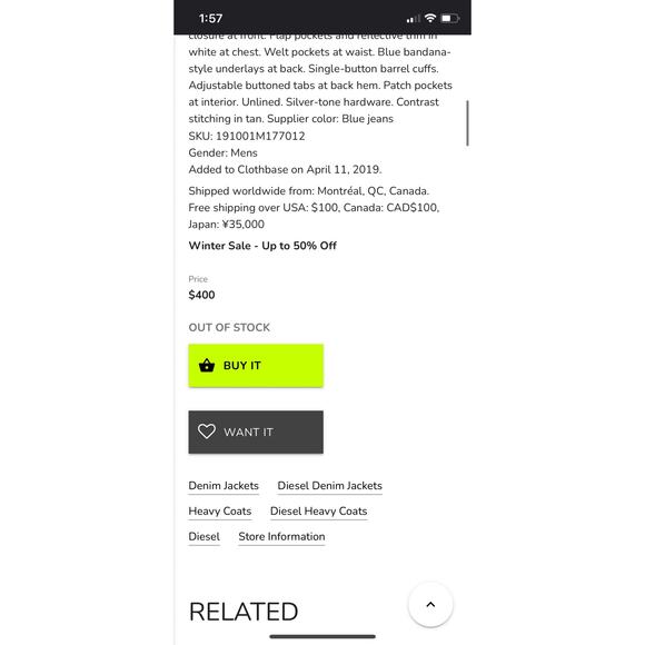 Diesel Blue Bandana Distressed Nhill Denim Jacket - Picture 11 of 12